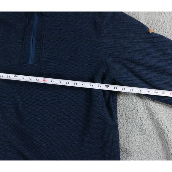 Orvis Sweater Mens XL Blue Sherpa Fleece Lined Brigthon Zip Up Pullover - Picture 5 of 9